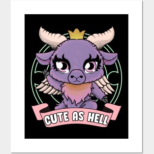 Cute As Hell Kawaii Baphomet Anime Goth Pun Posters and Art